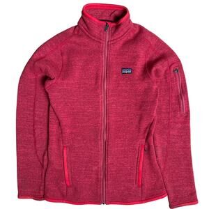 Patagonia Women's Better Sweater XS Red Polyester Fleece Sweater Logo